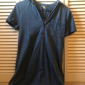 summer denim mini dress